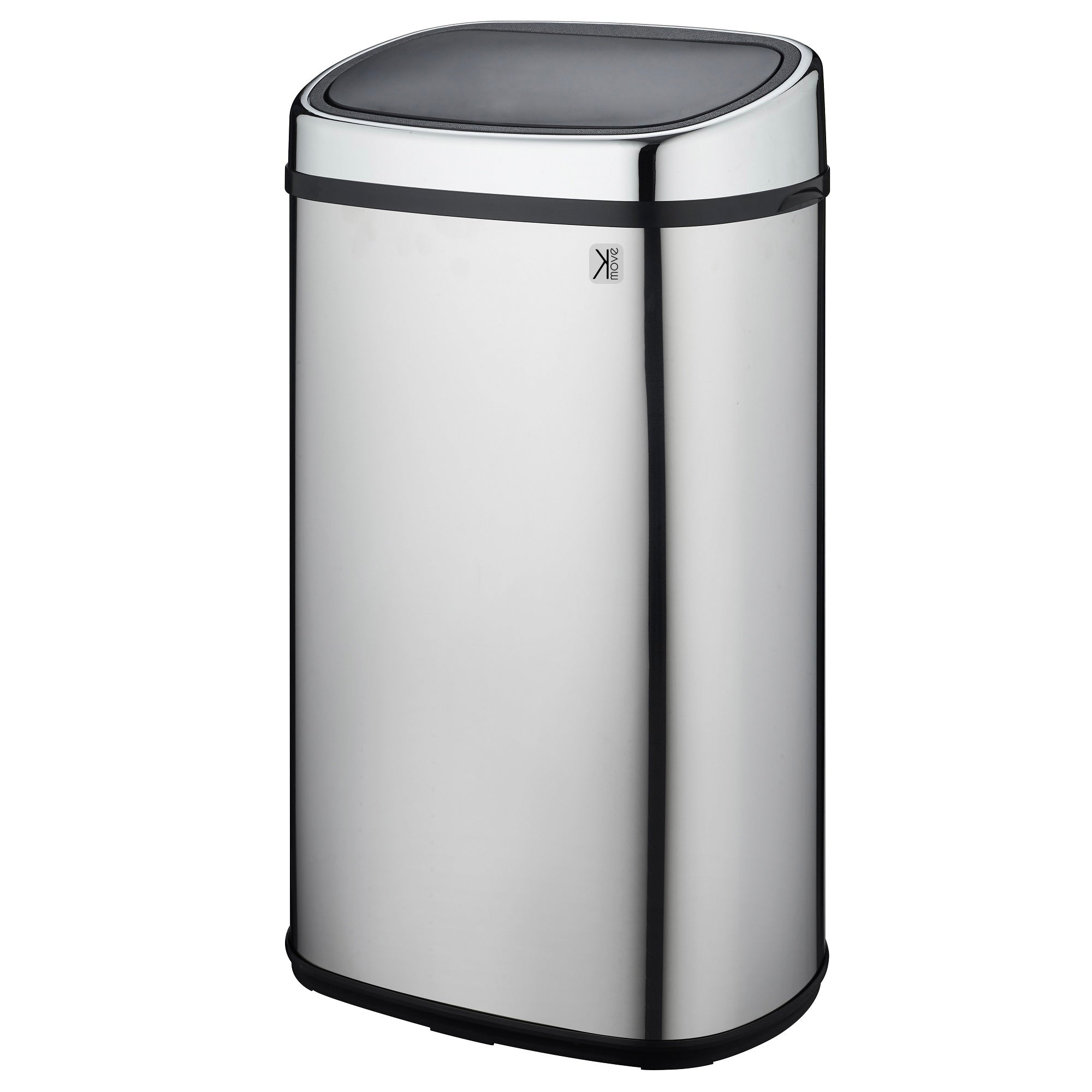 Red Deco City 58L poubelle cuisine inox push