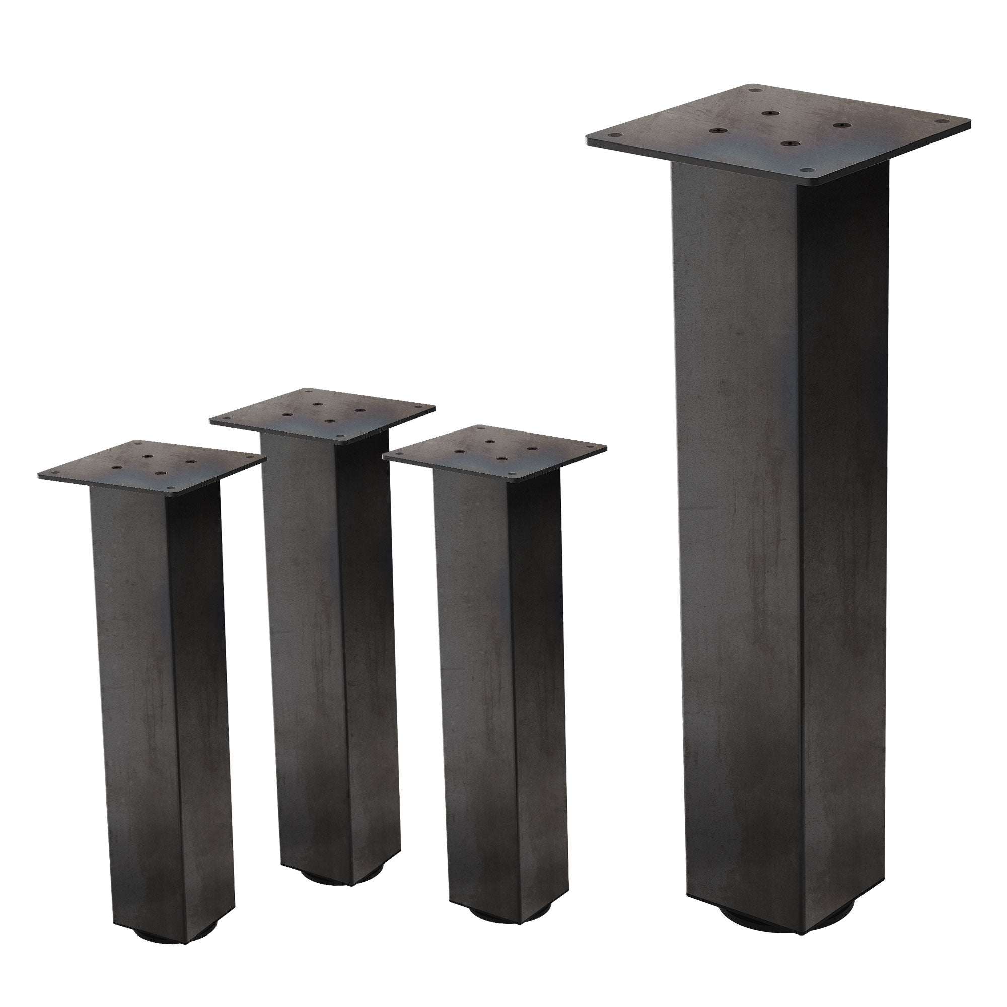 ECD Germany Möbel Pied de table acier 42 cm lot 4 industriel
