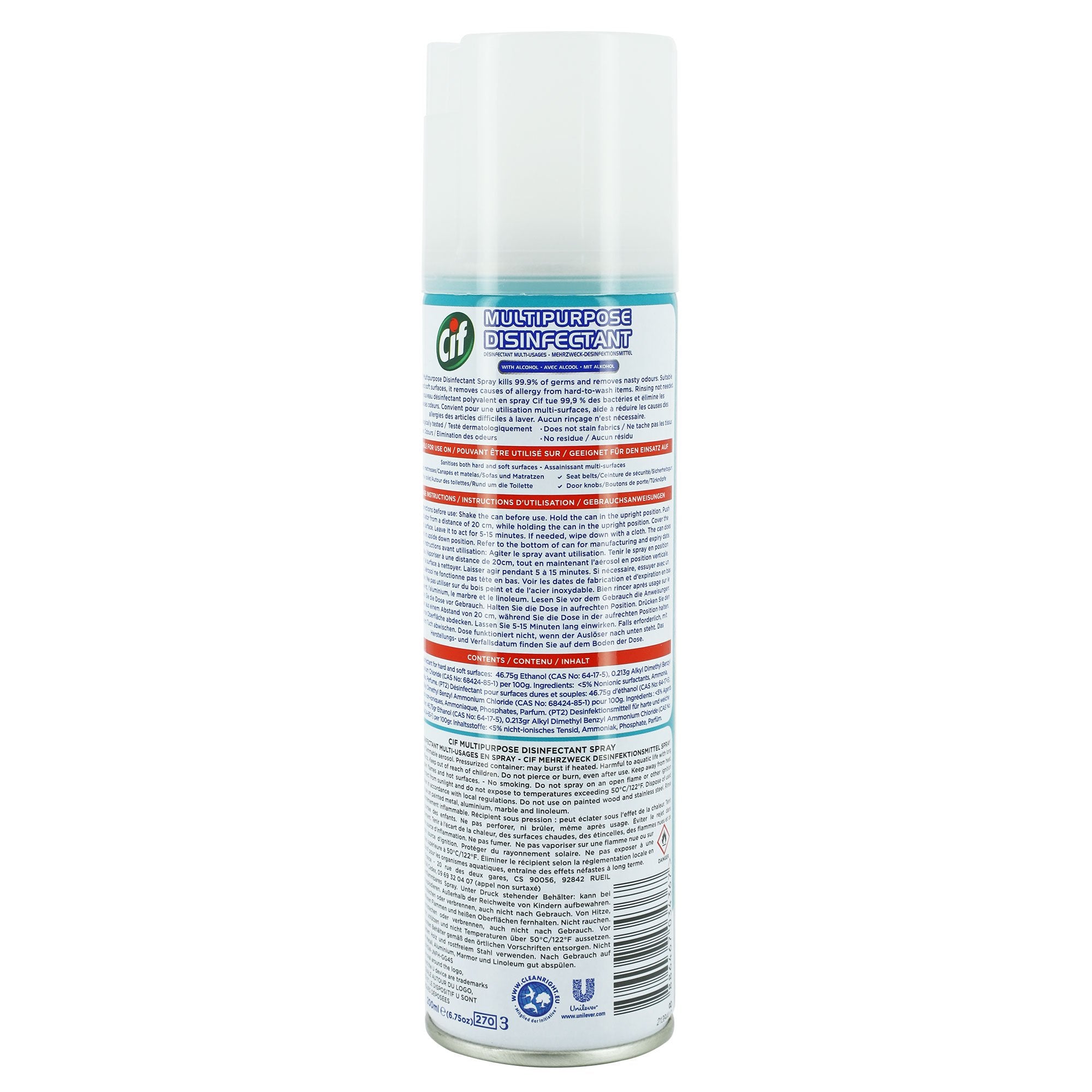 Cif Océan spray désinfectant multi-surfaces parfum océan