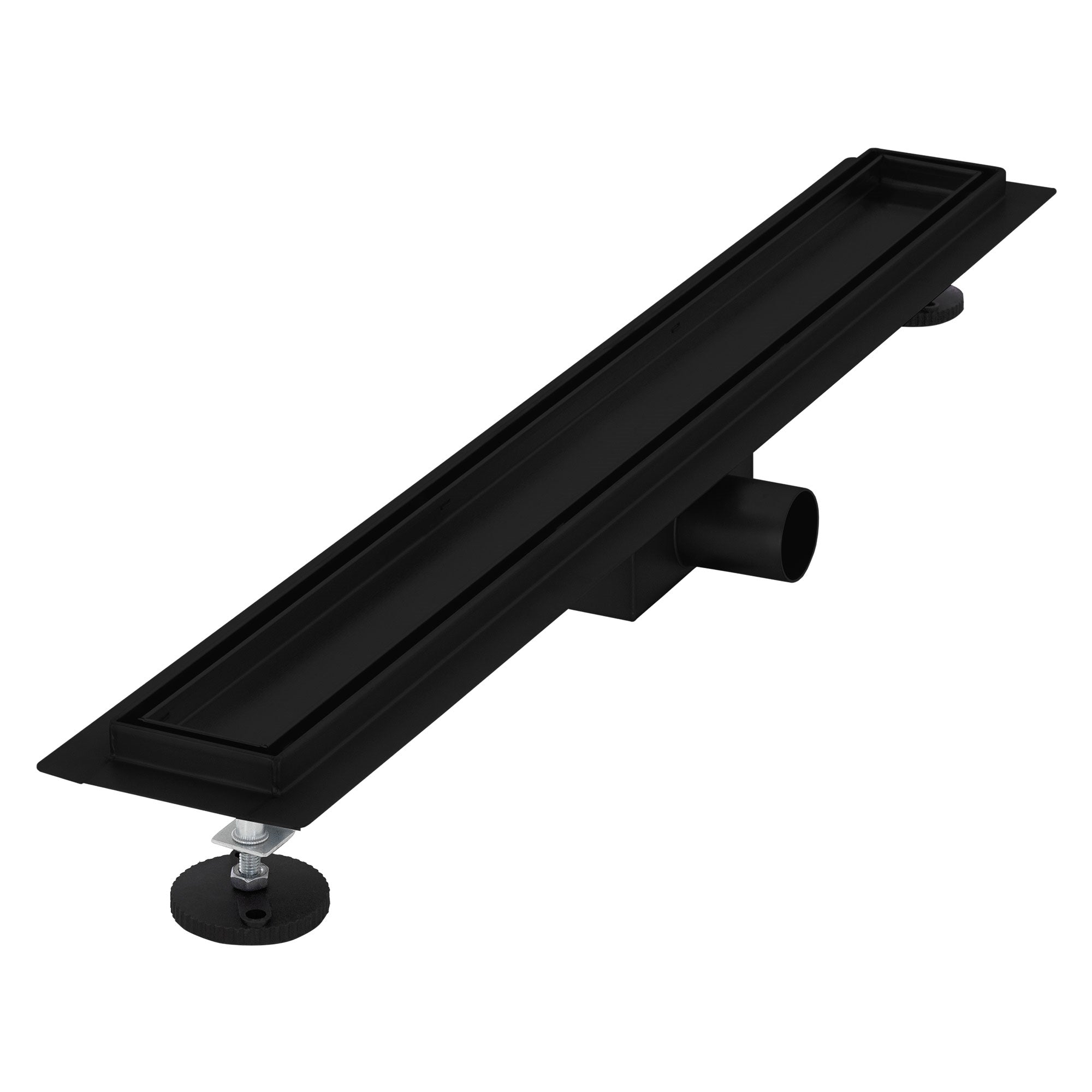 ECD Germany Sanitär Caniveau Douche Inox Noir 80 cm Carrelable