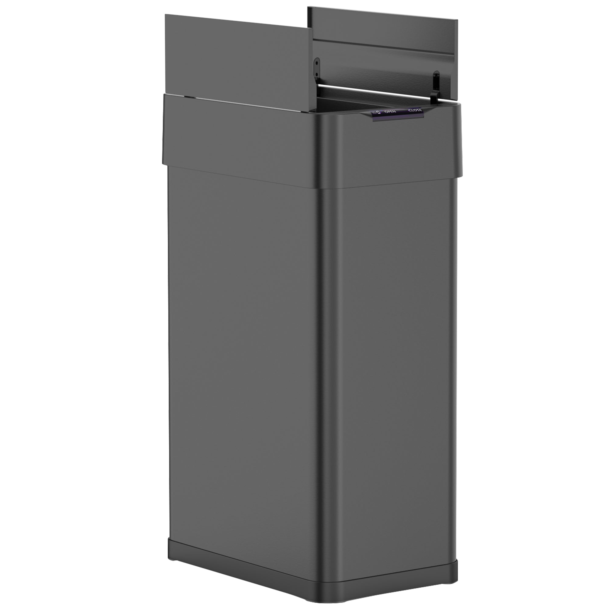 Red Deco Silverlake Black Poubelle Automatique 70L Inox Papillon