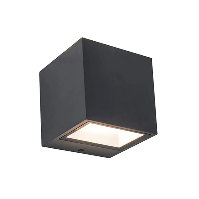 Red Deco Gemini Cube applique murale extérieure gris LED