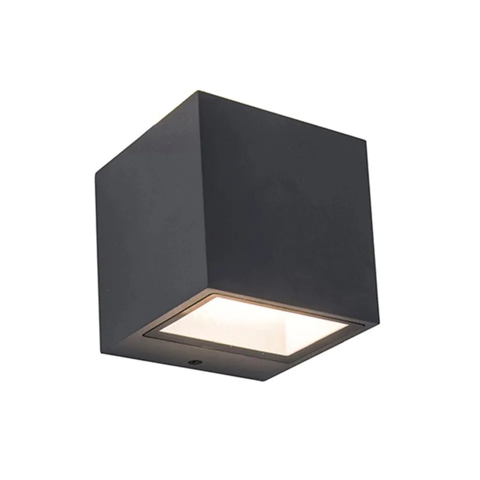 Red Deco Gemini Cube applique murale extérieure gris LED