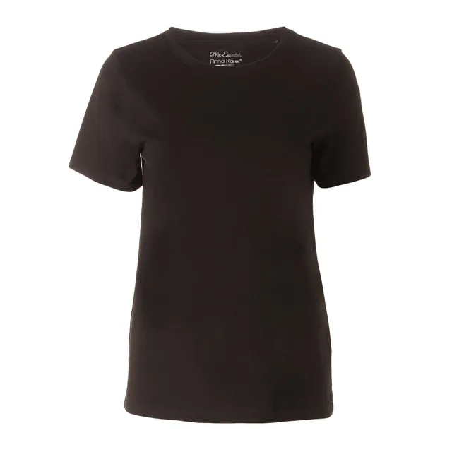 Stokomani Mode Tee-shirt manche courte col rond noir femme