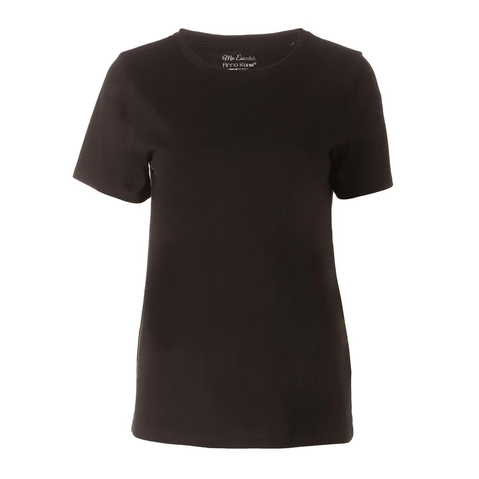 Stokomani Mode Tee-shirt manche courte col rond noir femme