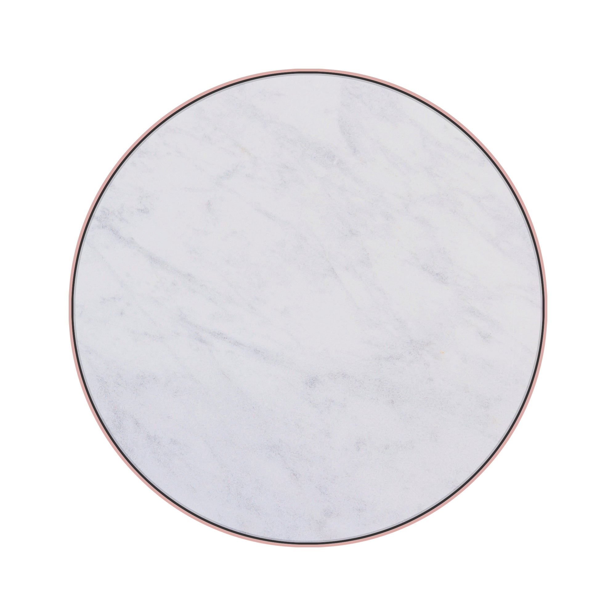 WOMO-Design Phoenix Lot 2 tables d'appoint marbre blanc Ø40/45
