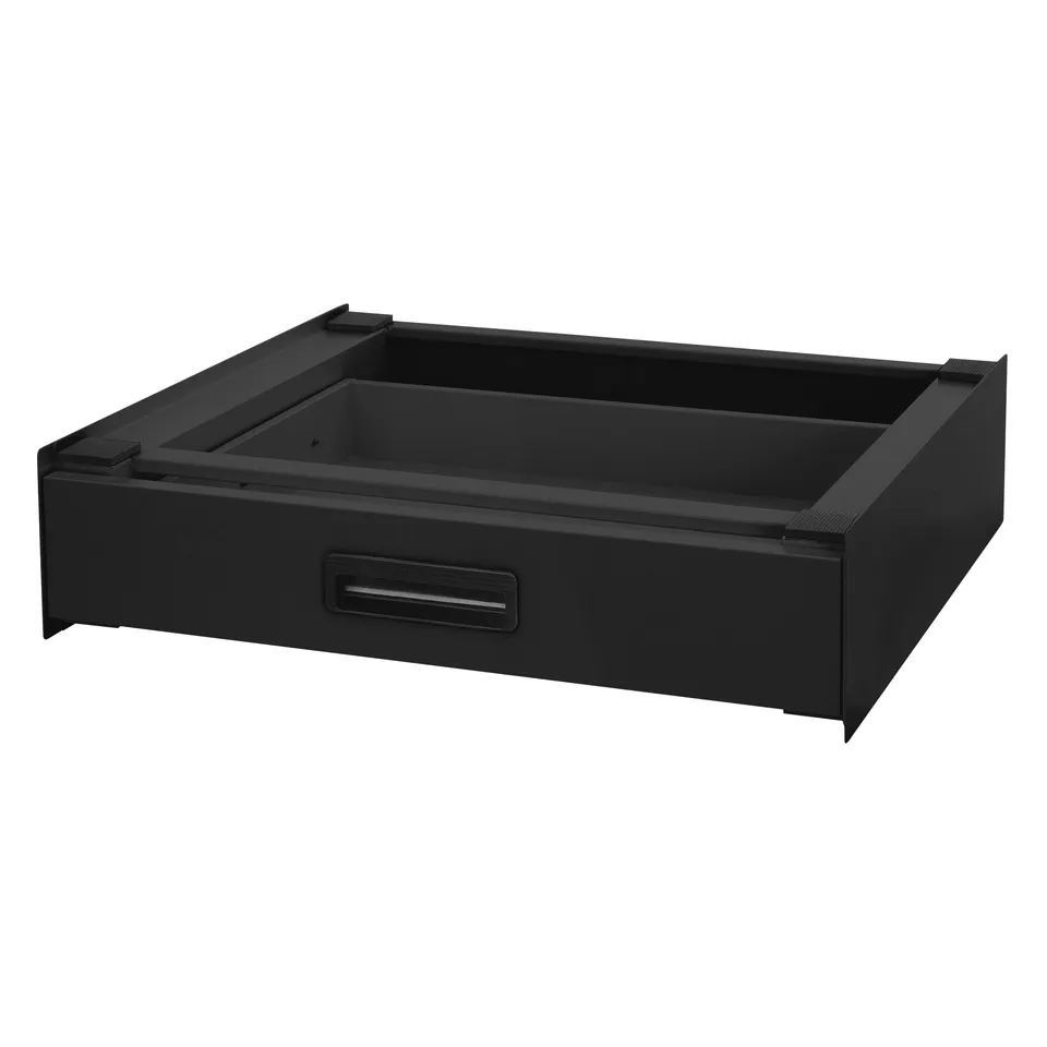 ECD Germany Möbel cadre superposition noir avec tiroir 60,5x54 cm