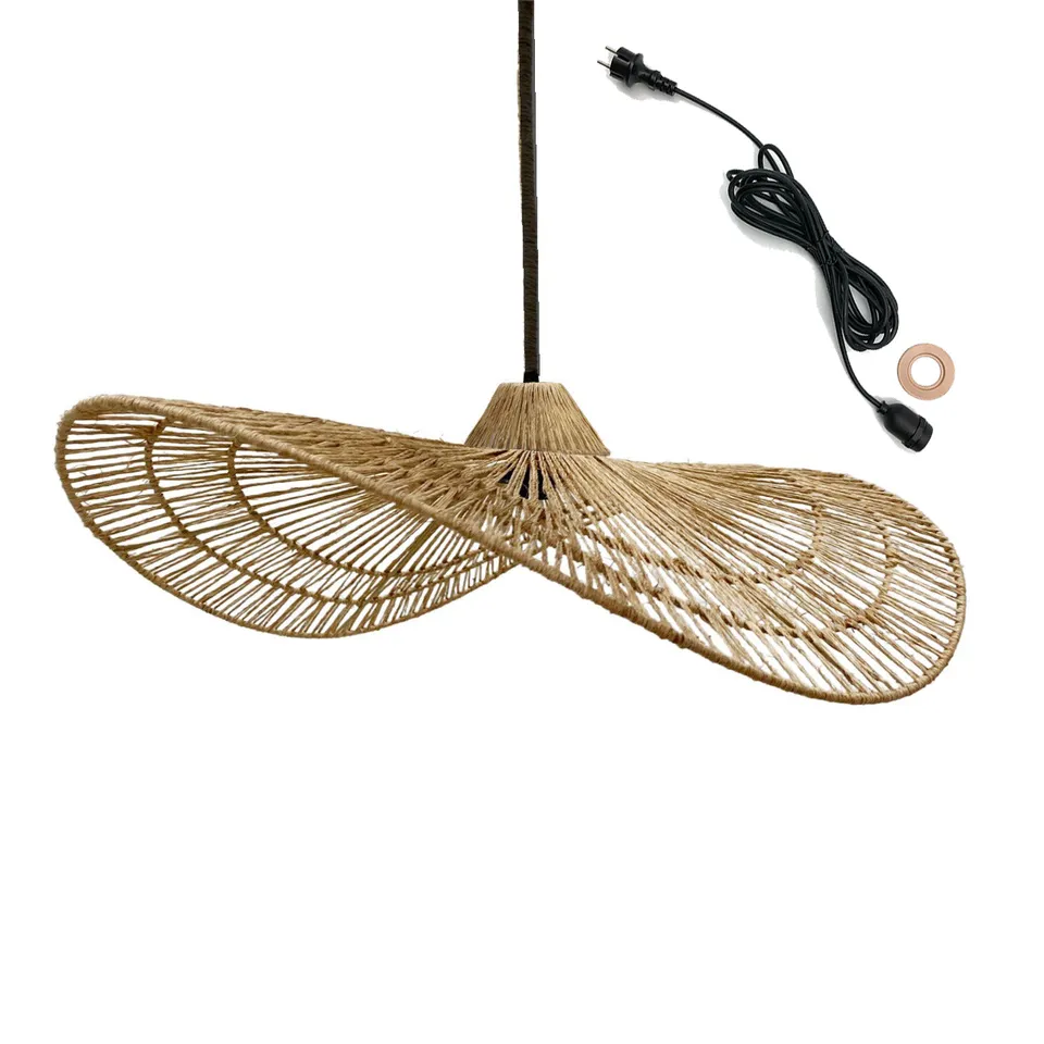 Red Deco Marbella Outdoor suspension jute E27 câble 5 m