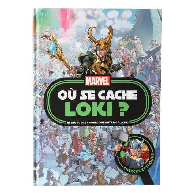 Marvel Où se cache Loki ? livre jeu Avengers 14 scènes