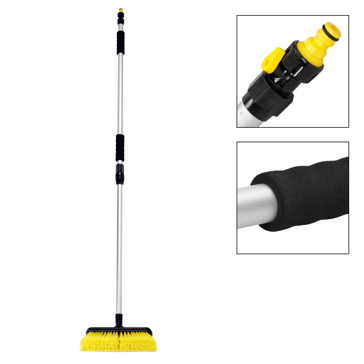 ECD Germany brosse lavage télescopique 100-168 cm eau