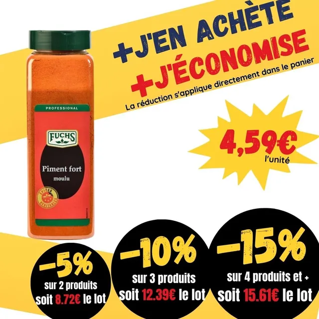 Leader Price Piment fort moulu Fuchs 550g