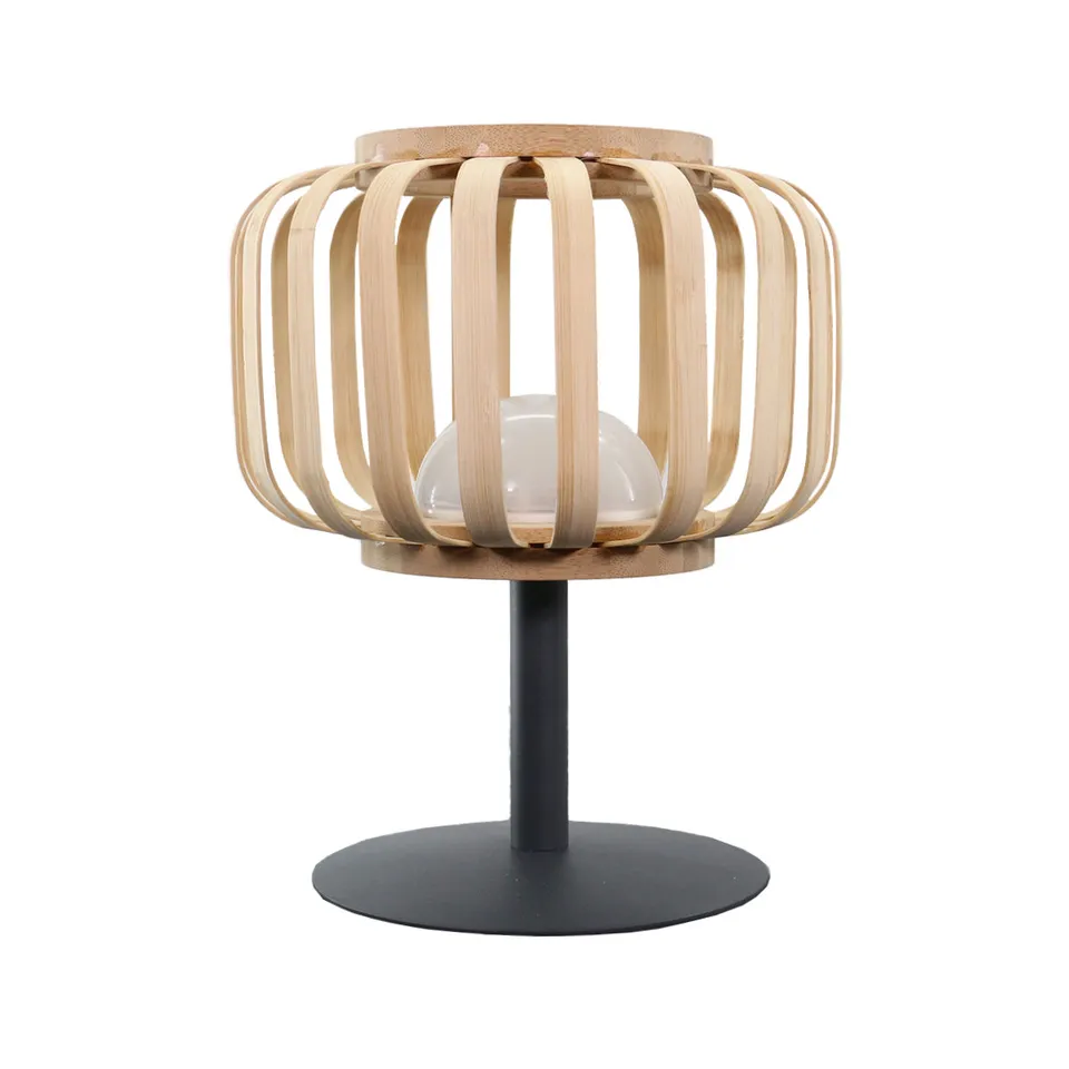 Red Deco Standy Mini Lampe Table Bambou H25cm Dimmable