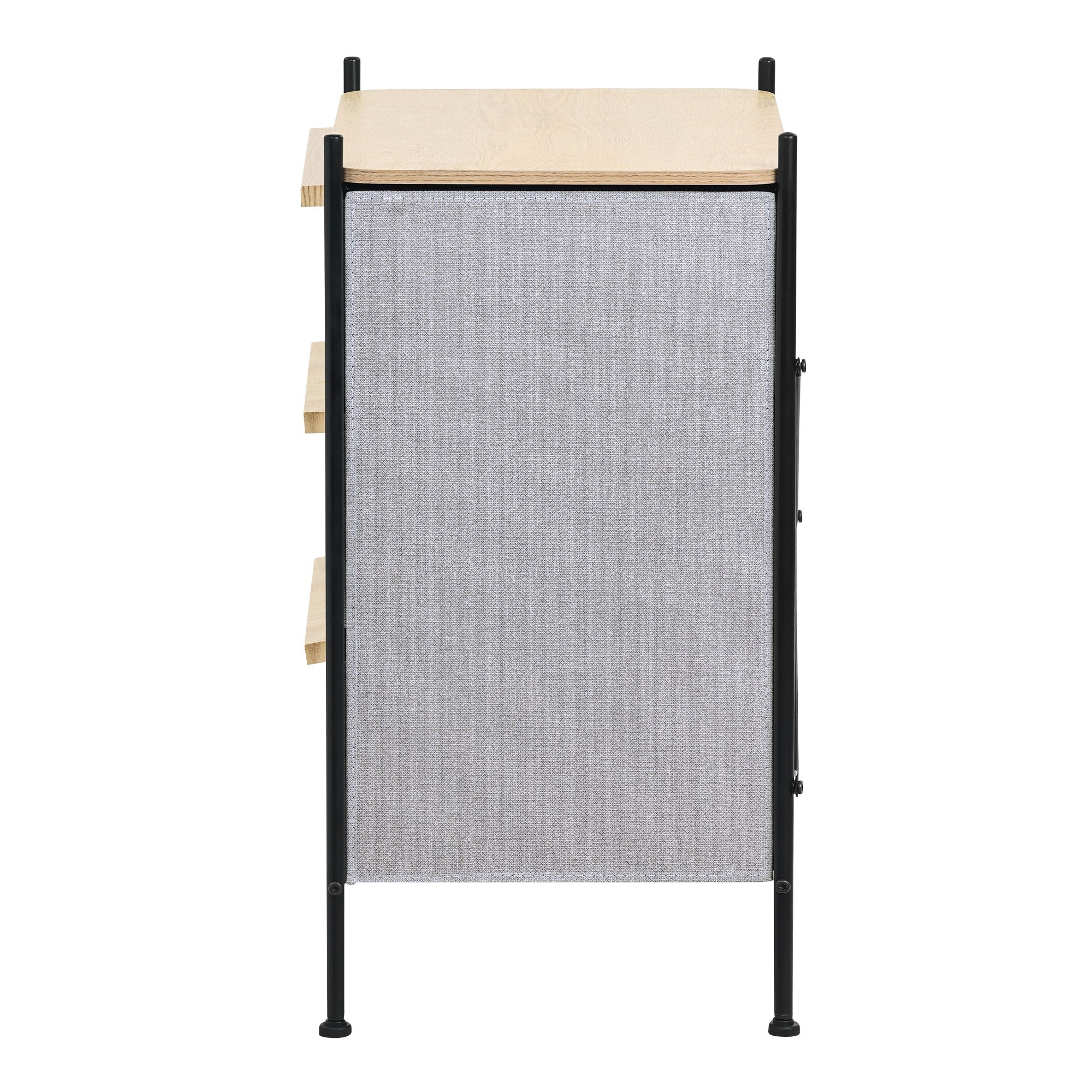 ML-Design commode 58x78 cm chêne 3 tiroirs tissu