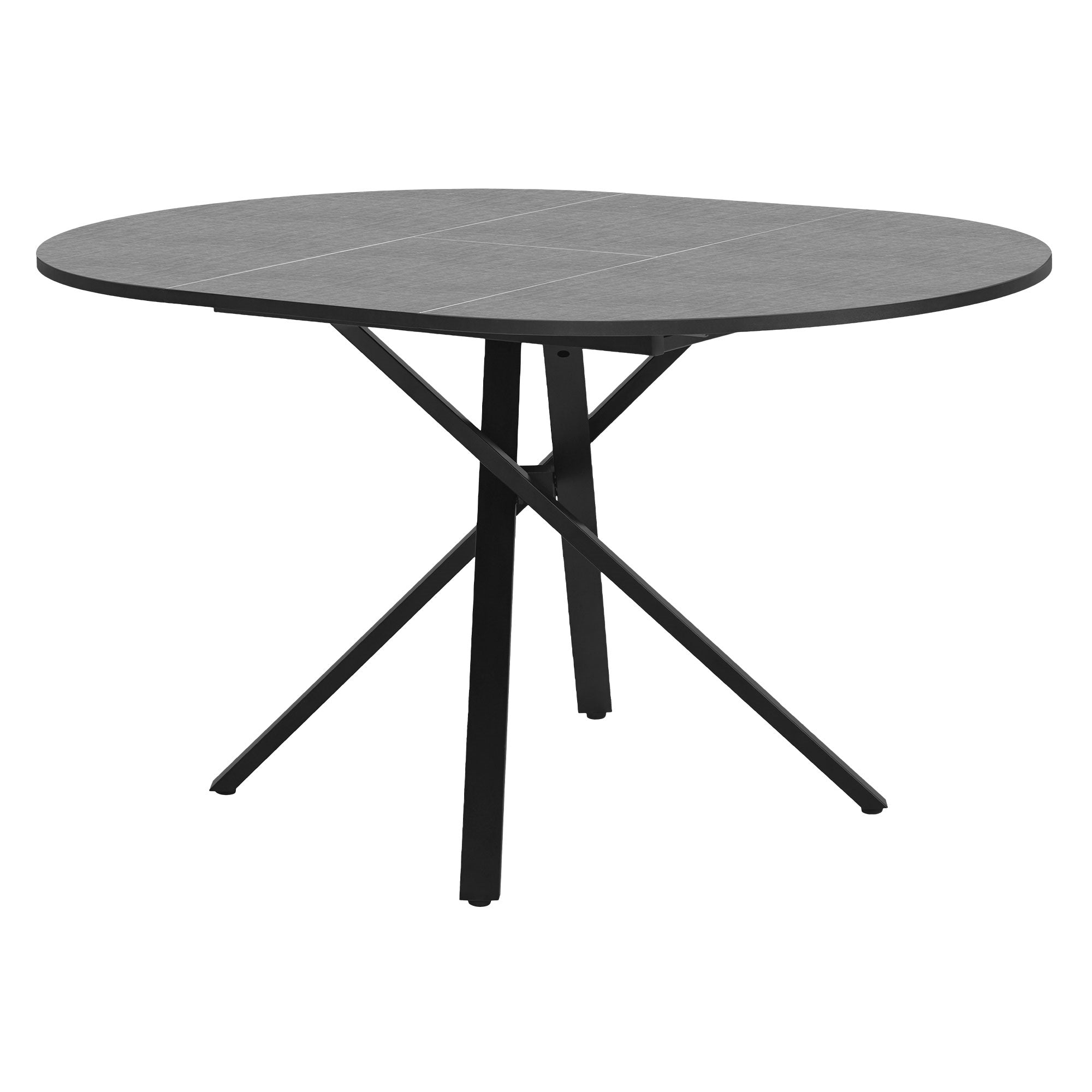 ECD Germany ML-Design table à manger ronde extensible 100-140 marron
