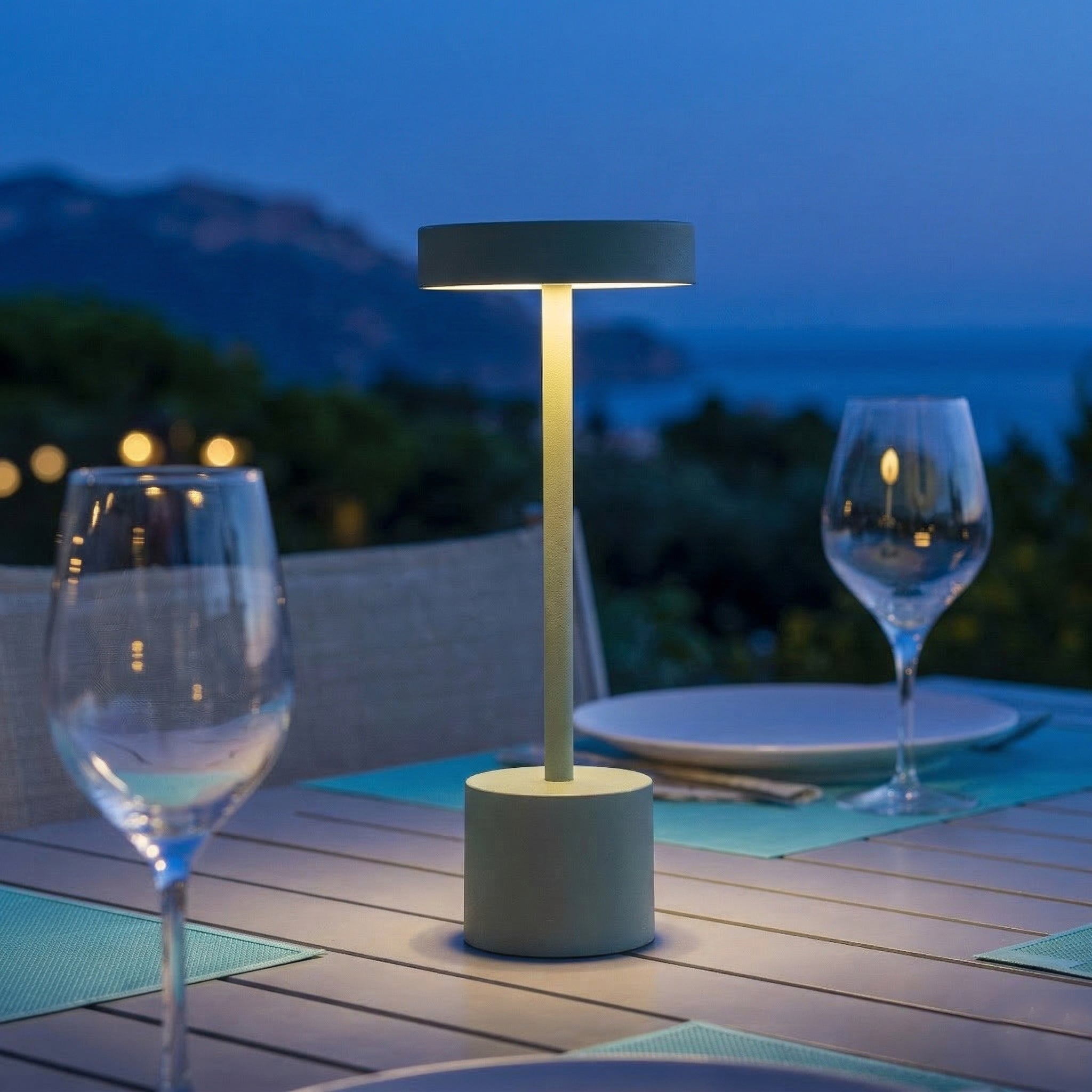 Red Deco Roby Olive lampe sans fil tactile verte 30cm