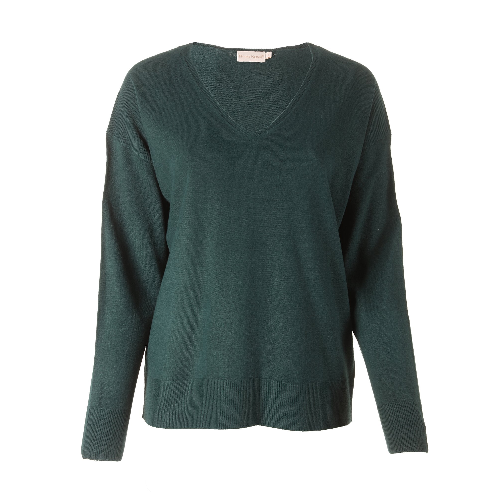 Stokomani Mode pull col V vert taille L