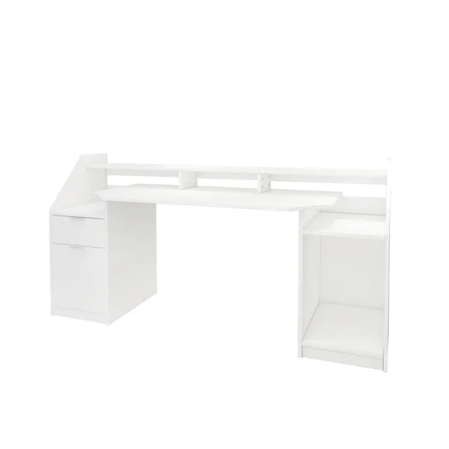 ECD Germany ML-Design bureau 180x90 blanc tiroir MDF