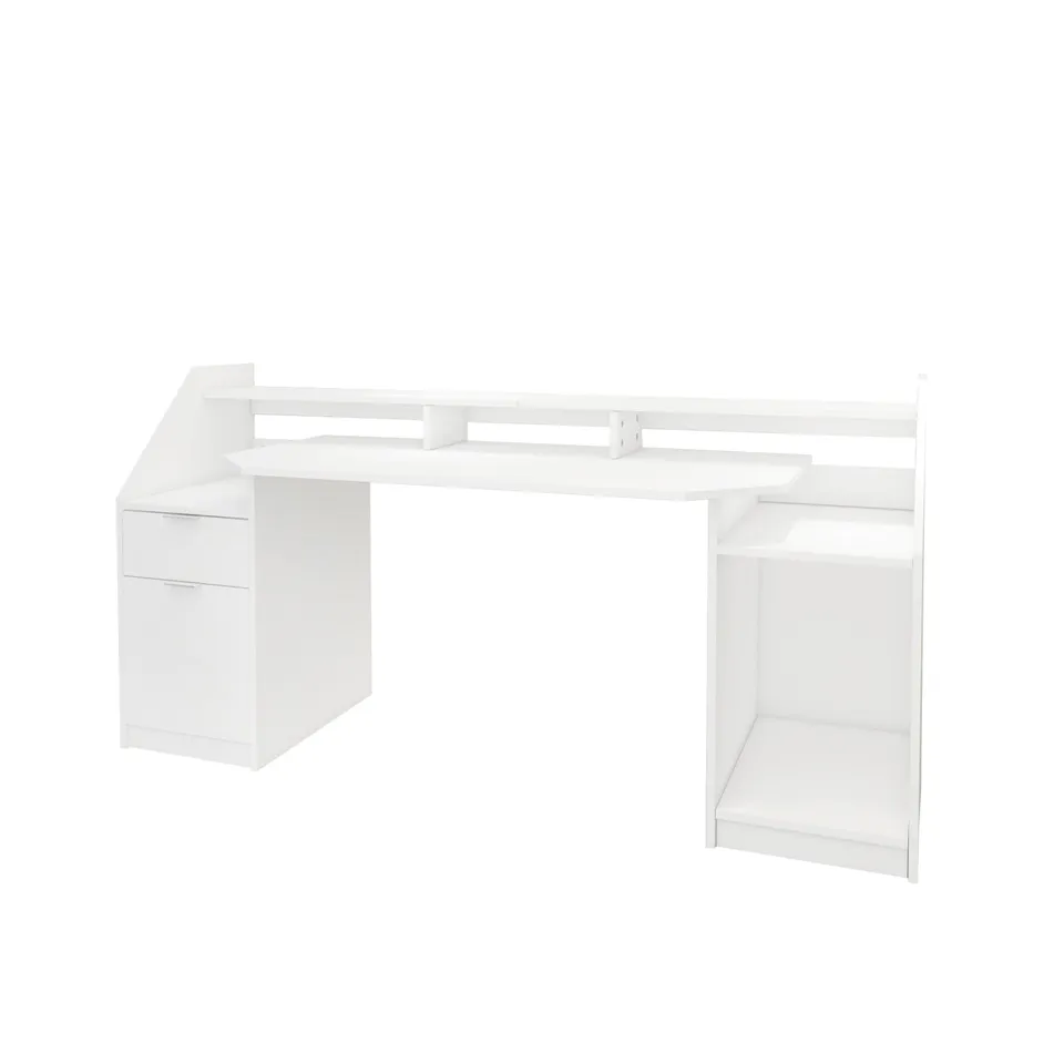 ECD Germany ML-Design bureau 180x90 blanc tiroir MDF