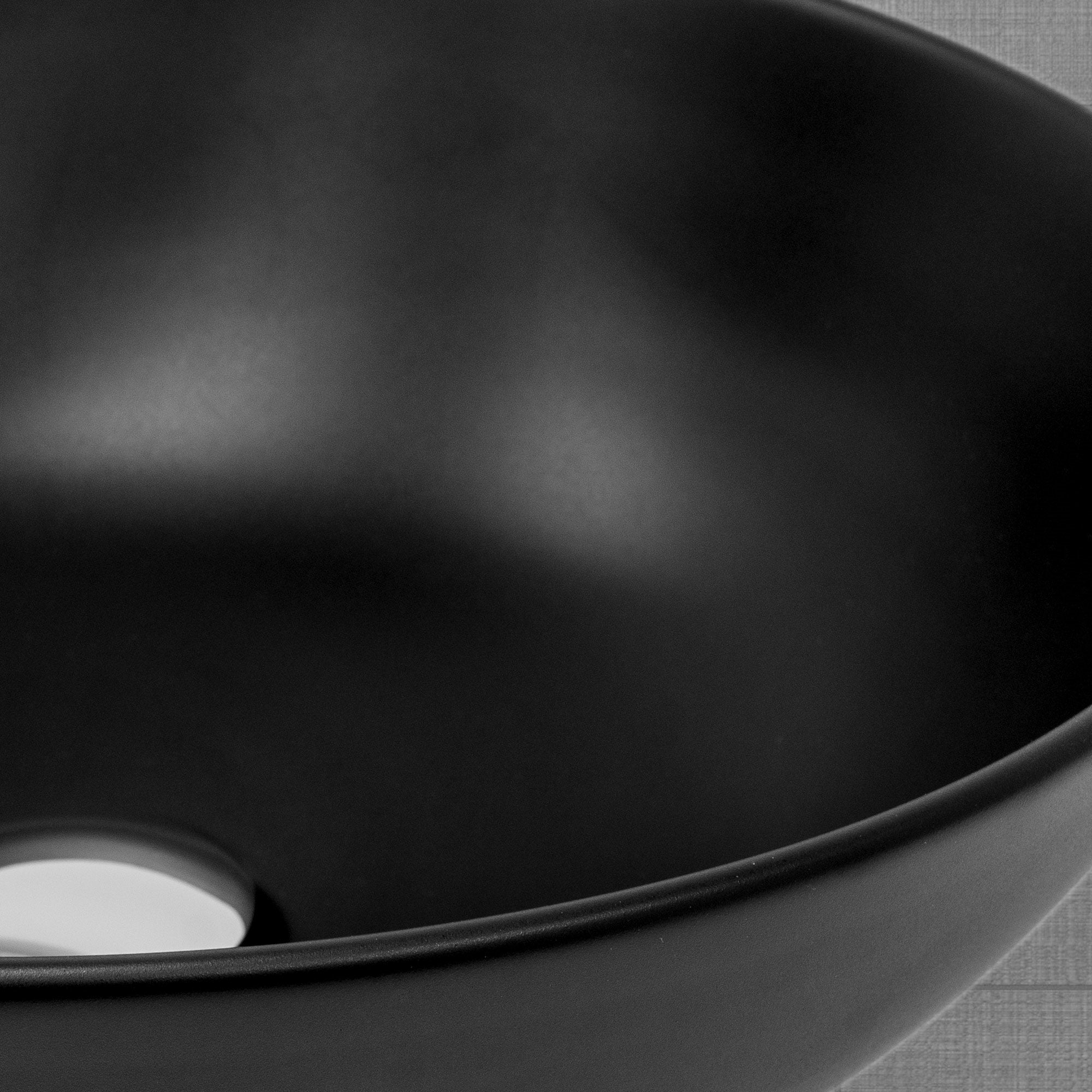 ECD Germany Sanitär vasque ronde noire 32 cm céramique à poser