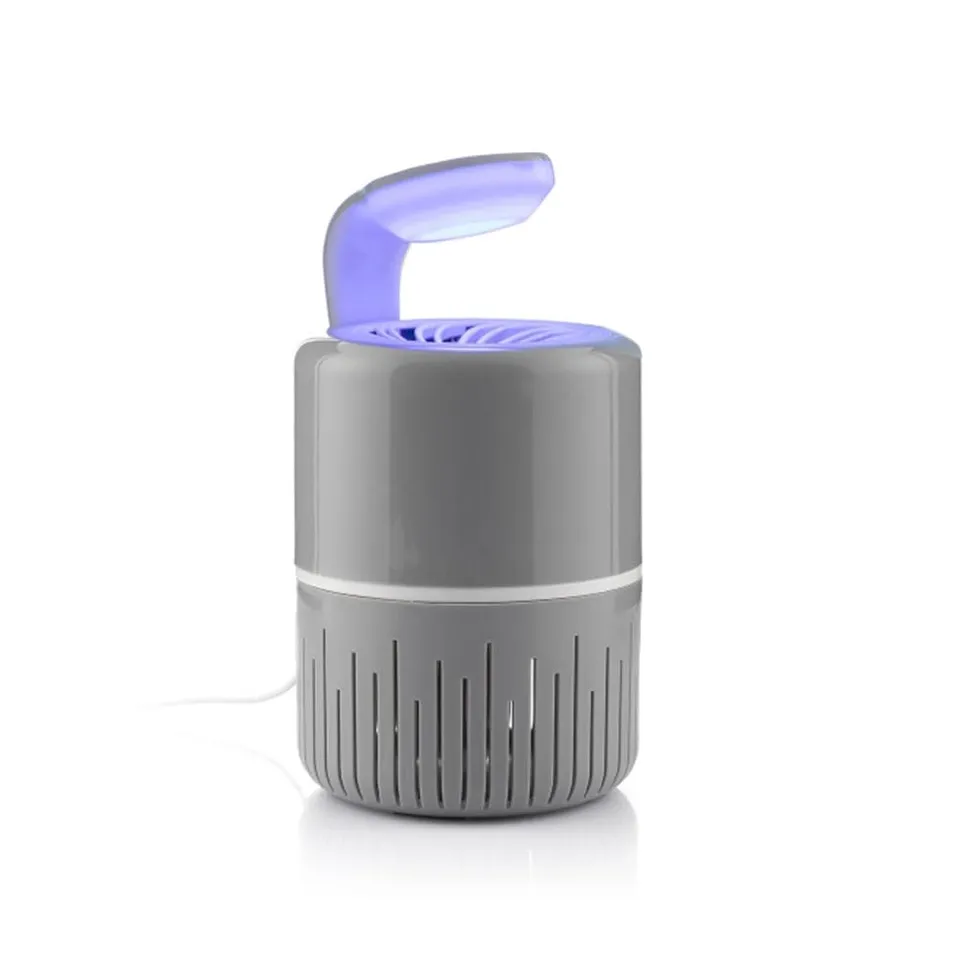 Kldrain lampe anti-moustiques LED UV aspiration silencieuse USB grise