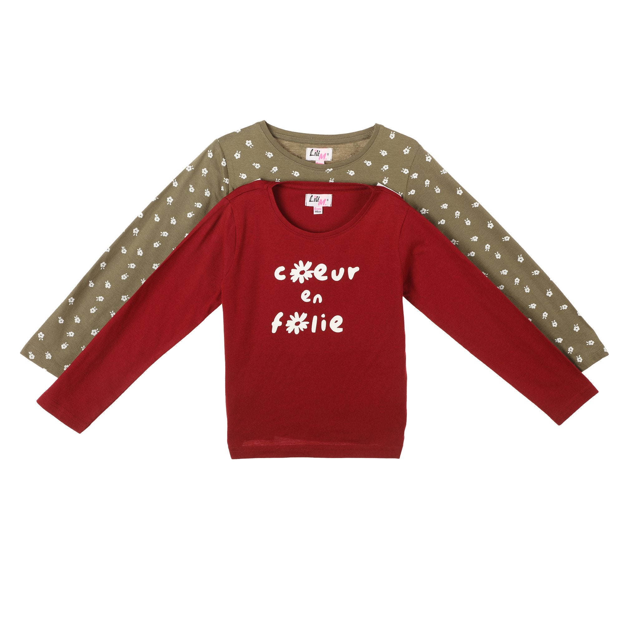 Stokomani Basic lot 2 tee-shirts enfant rouge coton