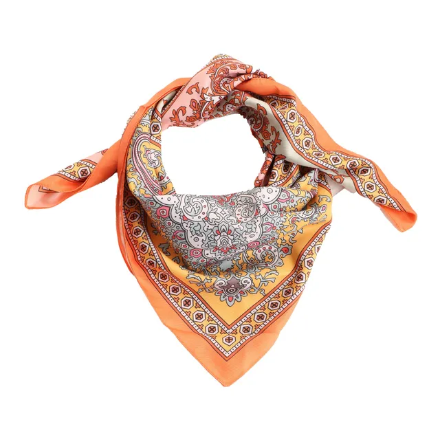 Stokomani Mode Étole satin motif géométrique femme