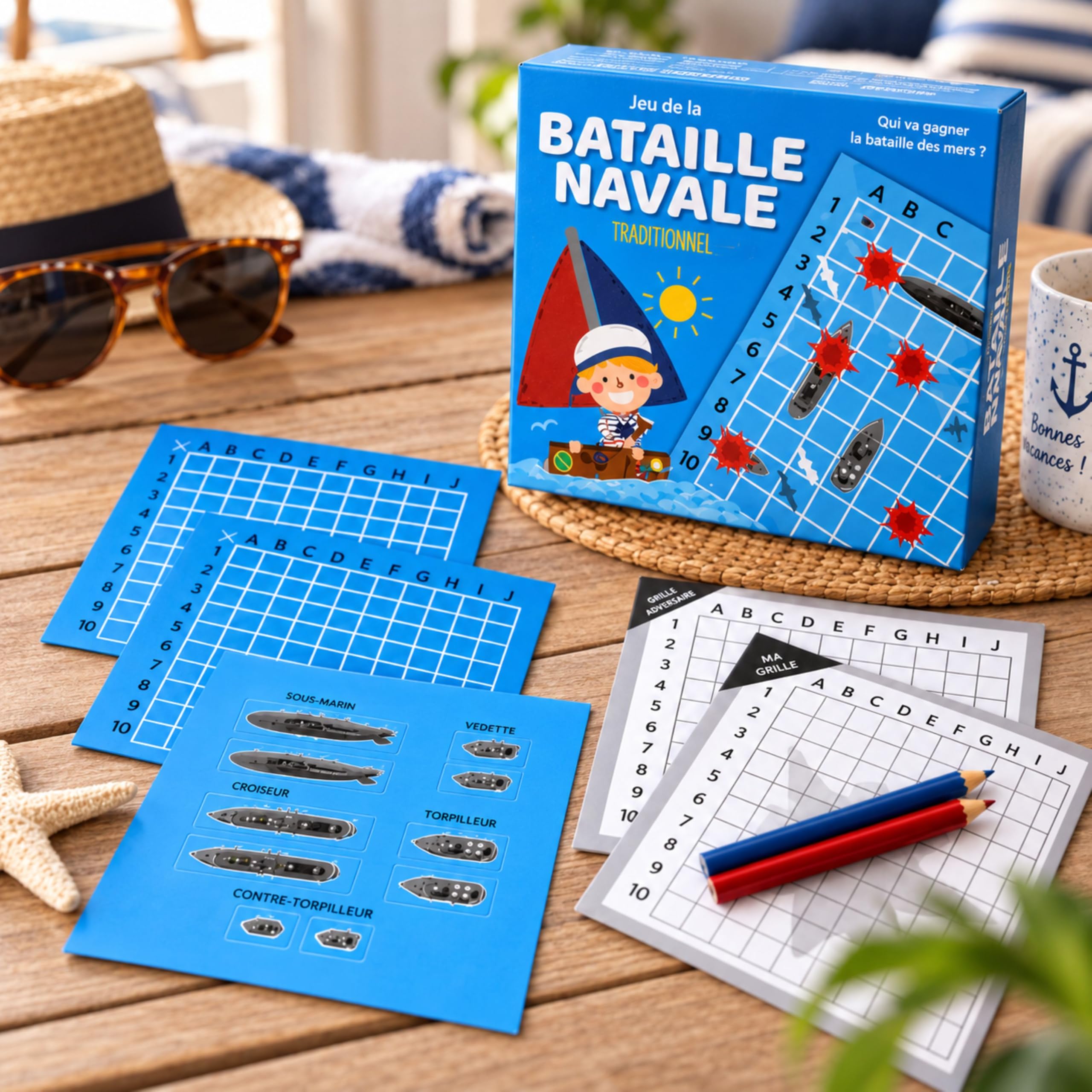 Shop-Story Loisirs bataille navale voyage 15x14cm 2 joueurs