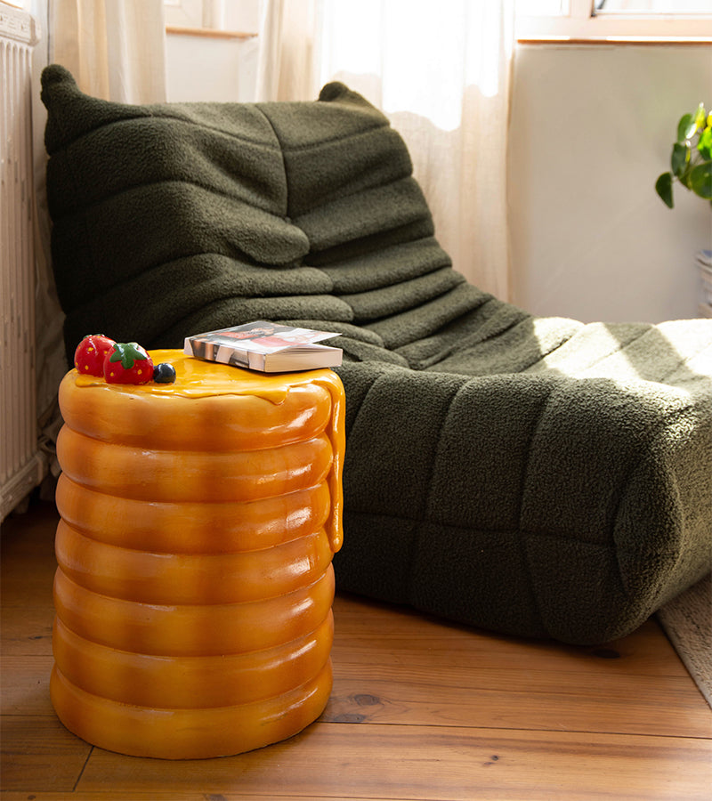 L'avant gardiste Tabouret Pancakes pile design gourmand