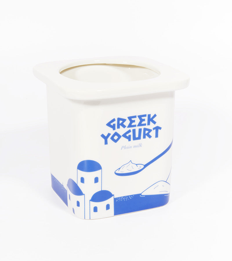 L'avant gardiste vase pot yaourt grec minimaliste blanc