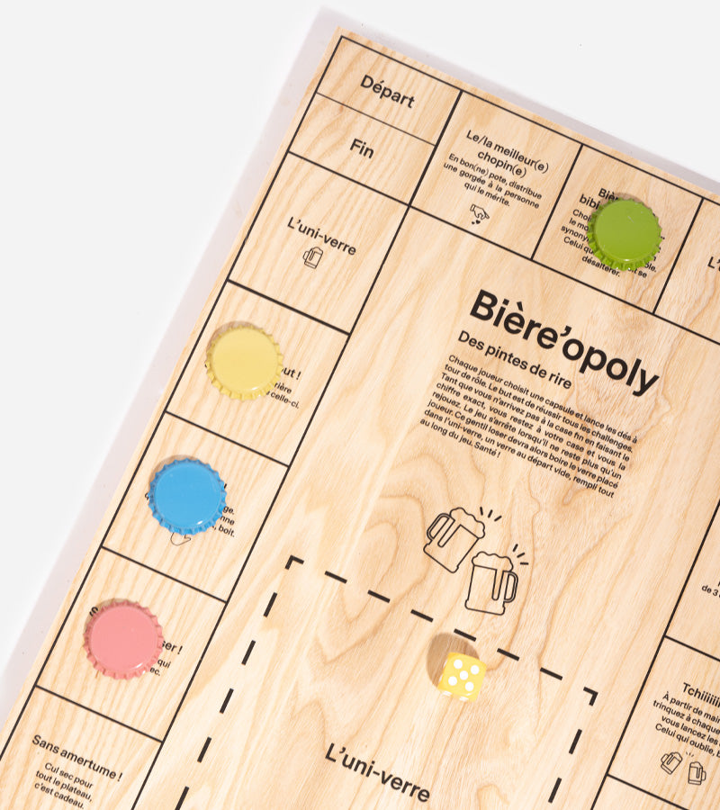 L'avant gardiste Bière'opoly jeu apéro plateau défis