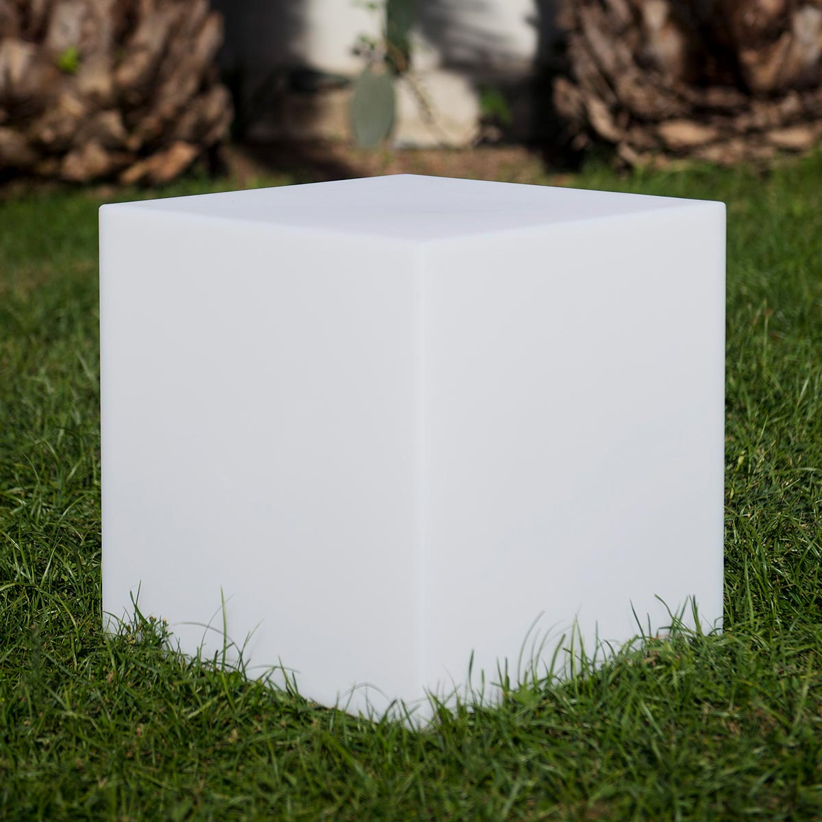 Red Deco Carry cube lumineux tabouret LED blanc 40cm