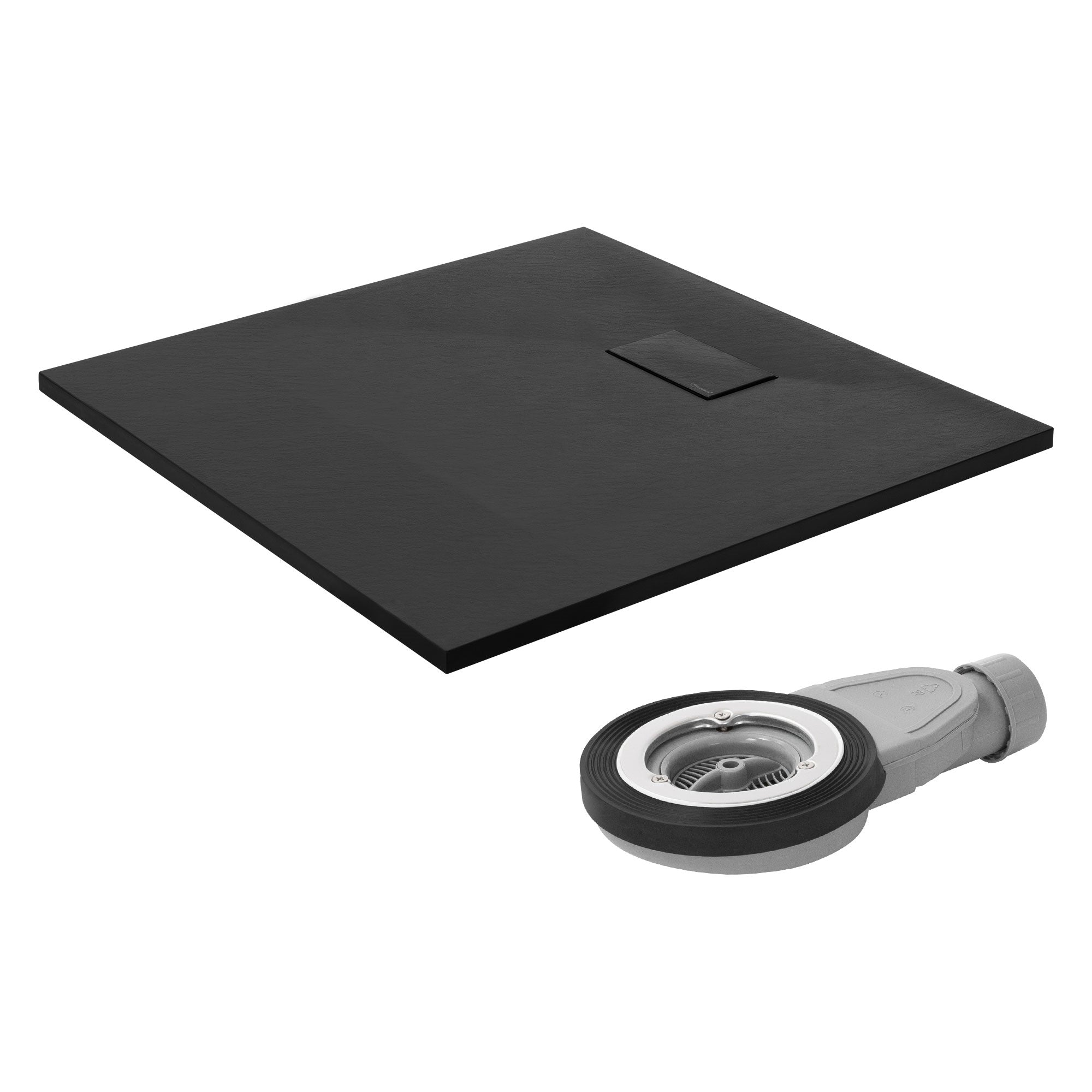 ECD Sanitär LuxeBath receveur douche 90x90 cm noir ardoise