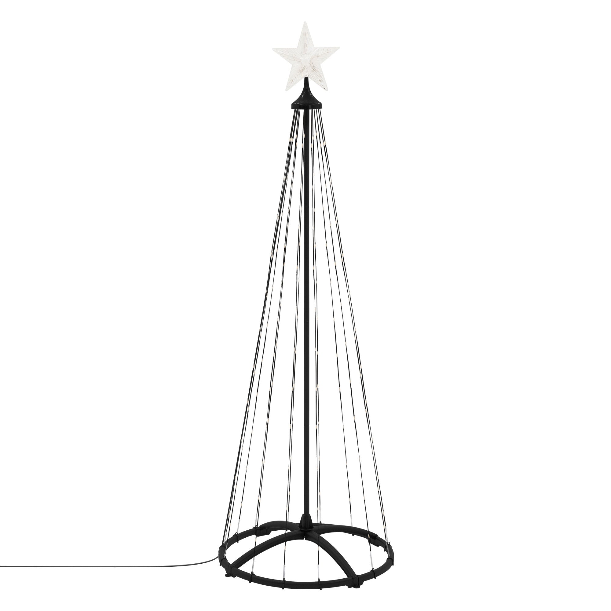 ECD Germany déco sapin LED extérieur blanc chaud 150 cm
