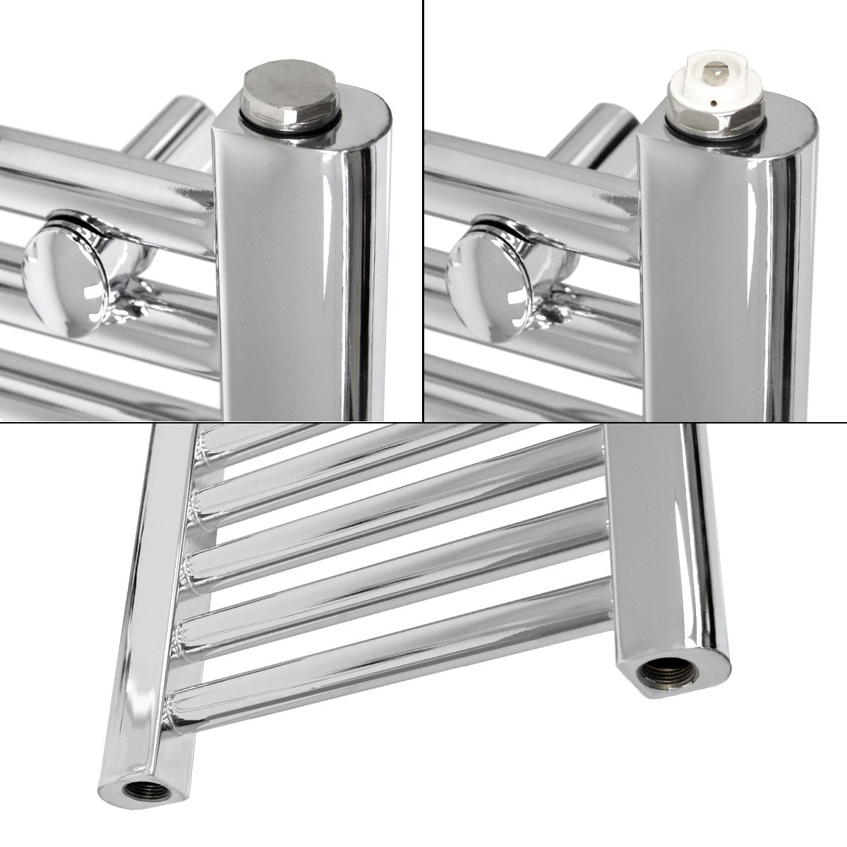 ECD Germany Radiateur électrique salle de bain chrome 500x800 mm