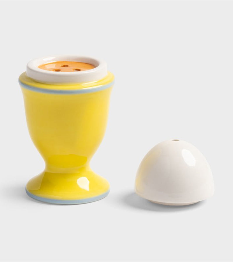 L'avant gardiste Vaisselle & Table Fun salière poivrière oeuf coque jaune