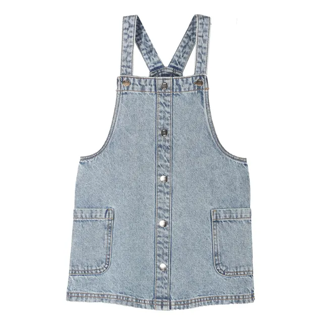 Stokomani Mode Robe salopette jean bleu fille 3/12 ans