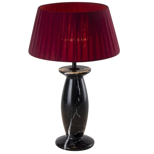Red Deco Ping Black Marble Lampe Marbre Noir H32,5 cm