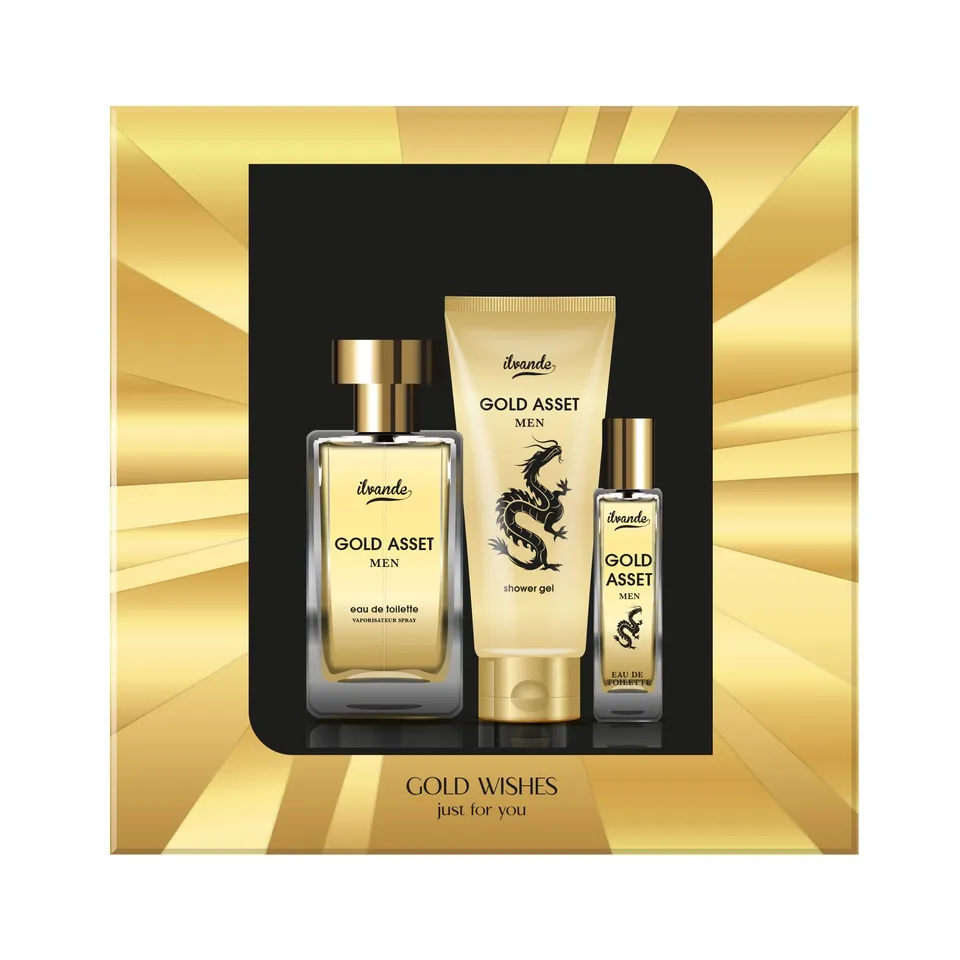 Gold Asset coffret parfum homme EDT 100ml + gel douche