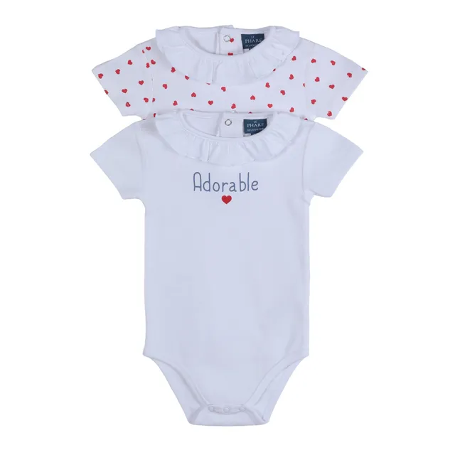 Stokomani Mode lot 2 bodies bébé col coton bébé