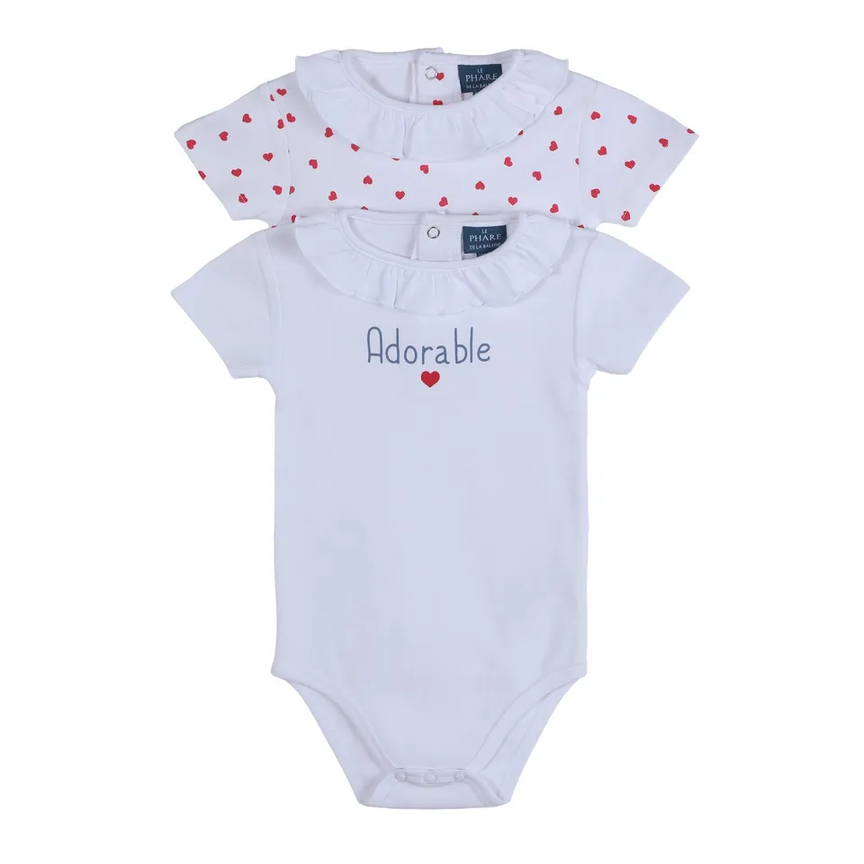 Stokomani Mode lot 2 bodies bébé col coton bébé