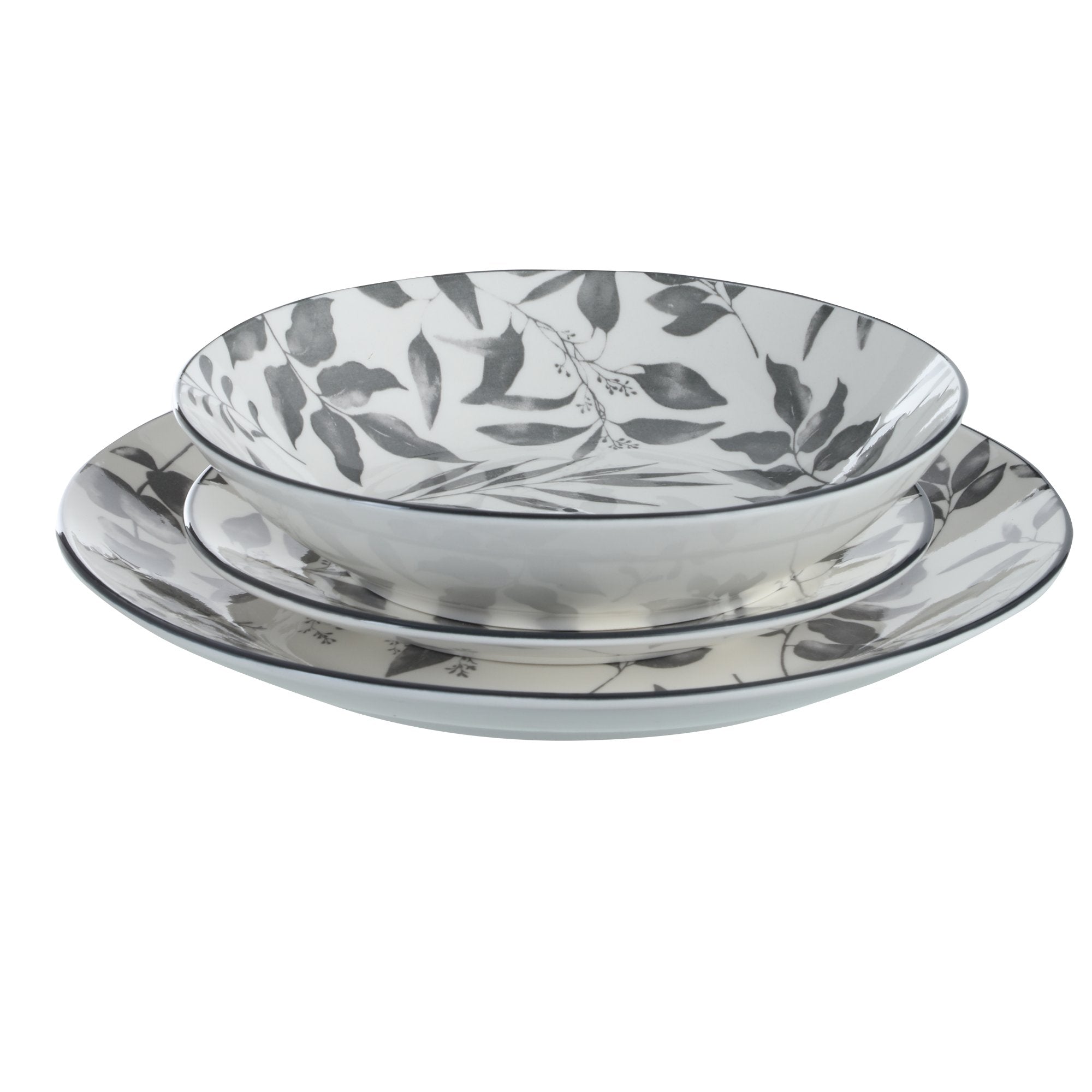 Stokomani Maison service à assiettes floral céramique vaisselle