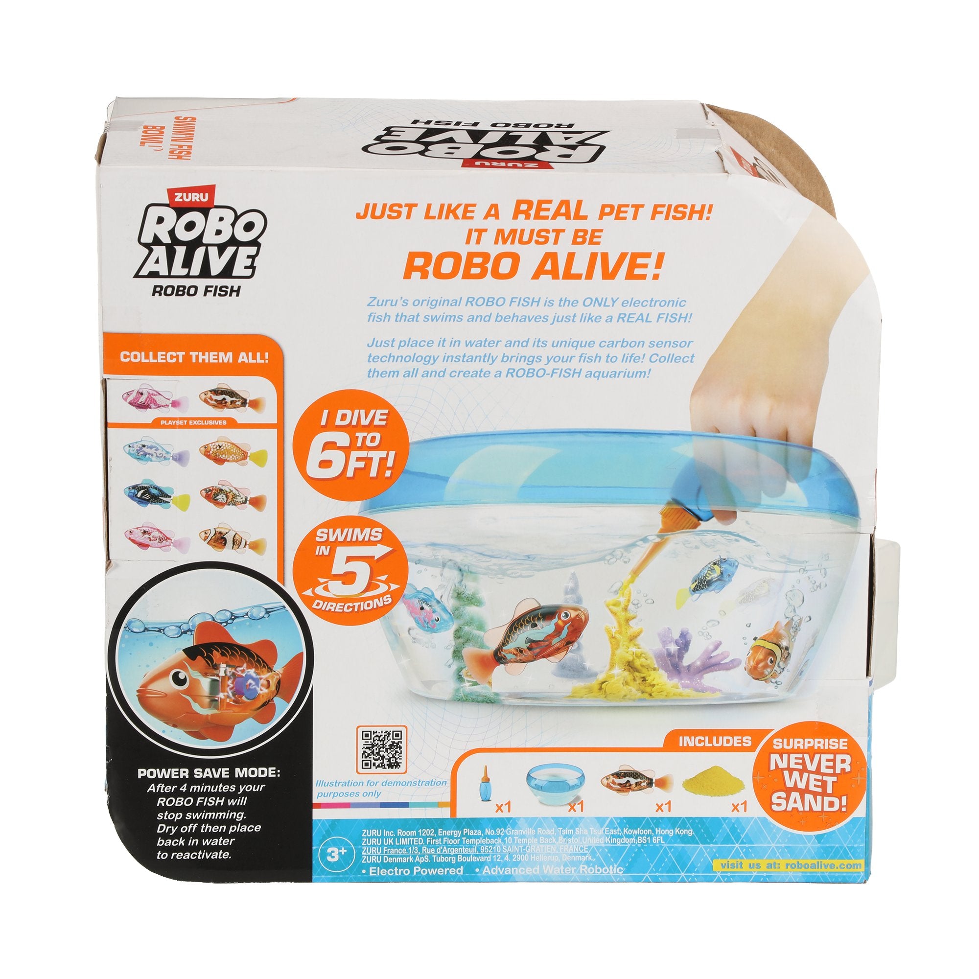 Robo Fish poisson robot nageur jouet bain piles incluses
