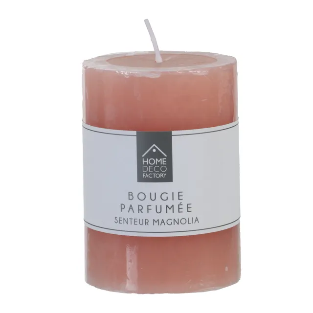 Stokomani Escale Gourmande Bougie cylindrique rose déco
