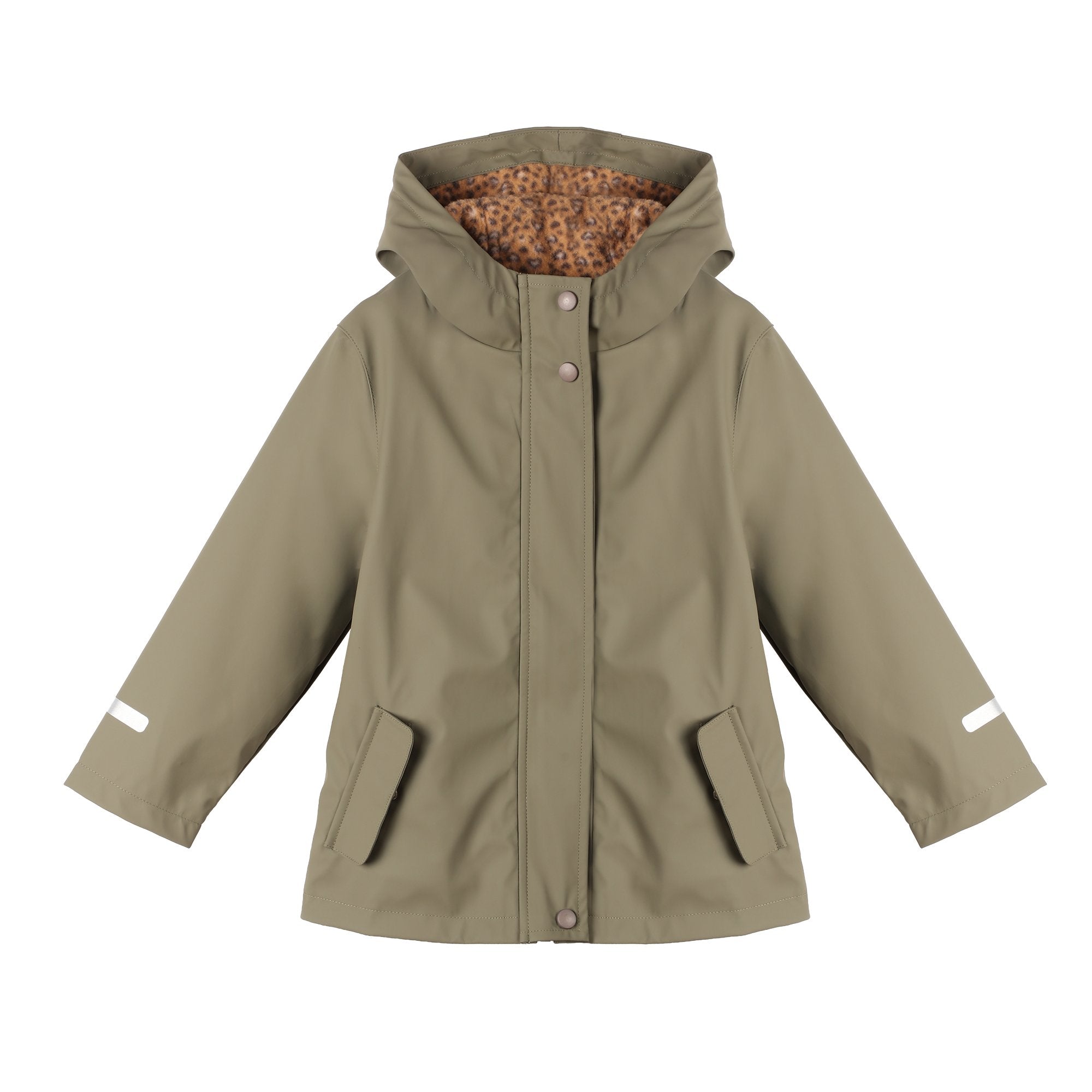 Stokomani Mode Veste polaire cirée kaki veste enfant 08A chaude