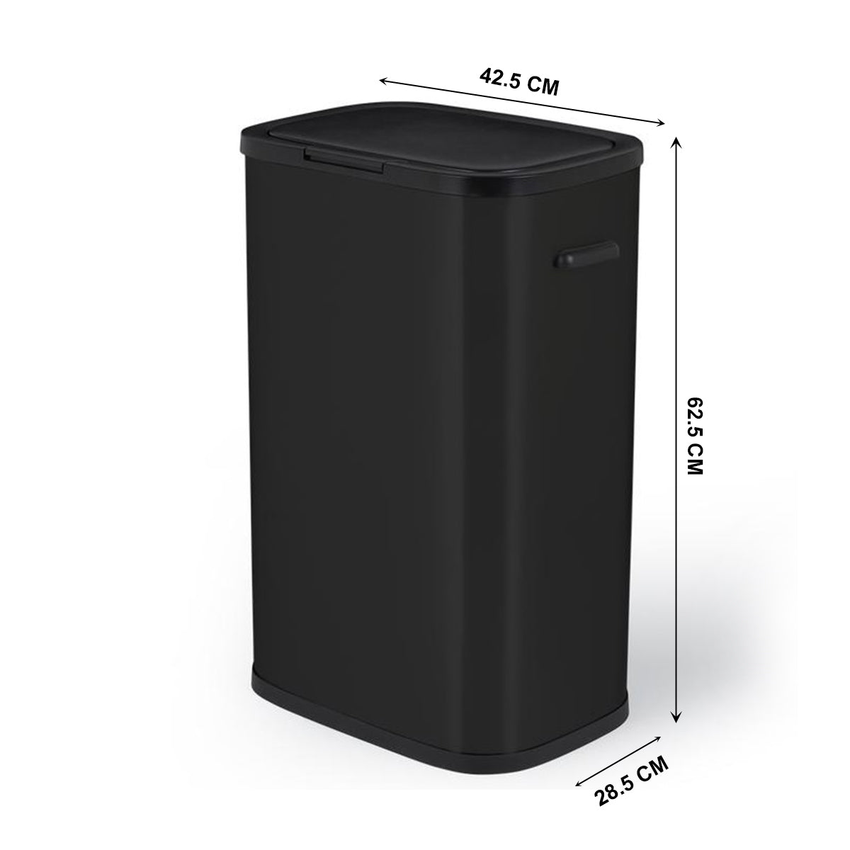 Red Deco Portland 60L poubelle cuisine push noir inox