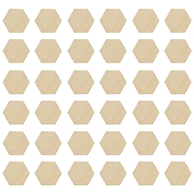 Milisten Hexagones bois hêtre 12,5mm x200 brut