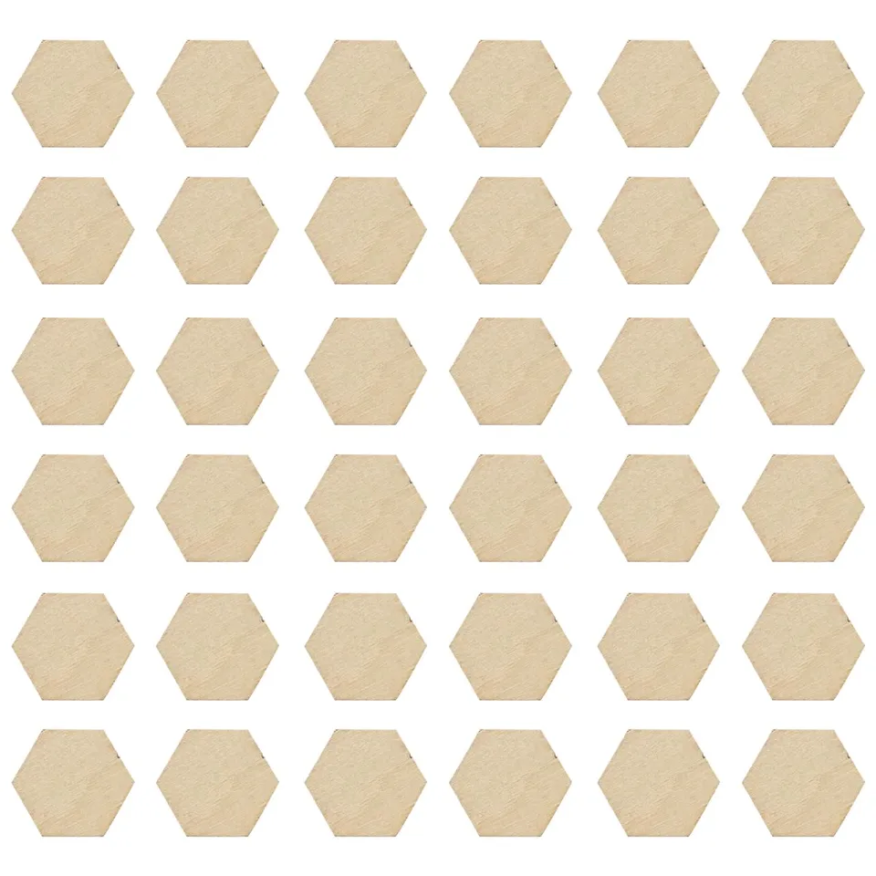 Milisten Hexagones bois hêtre 12,5mm x200 brut