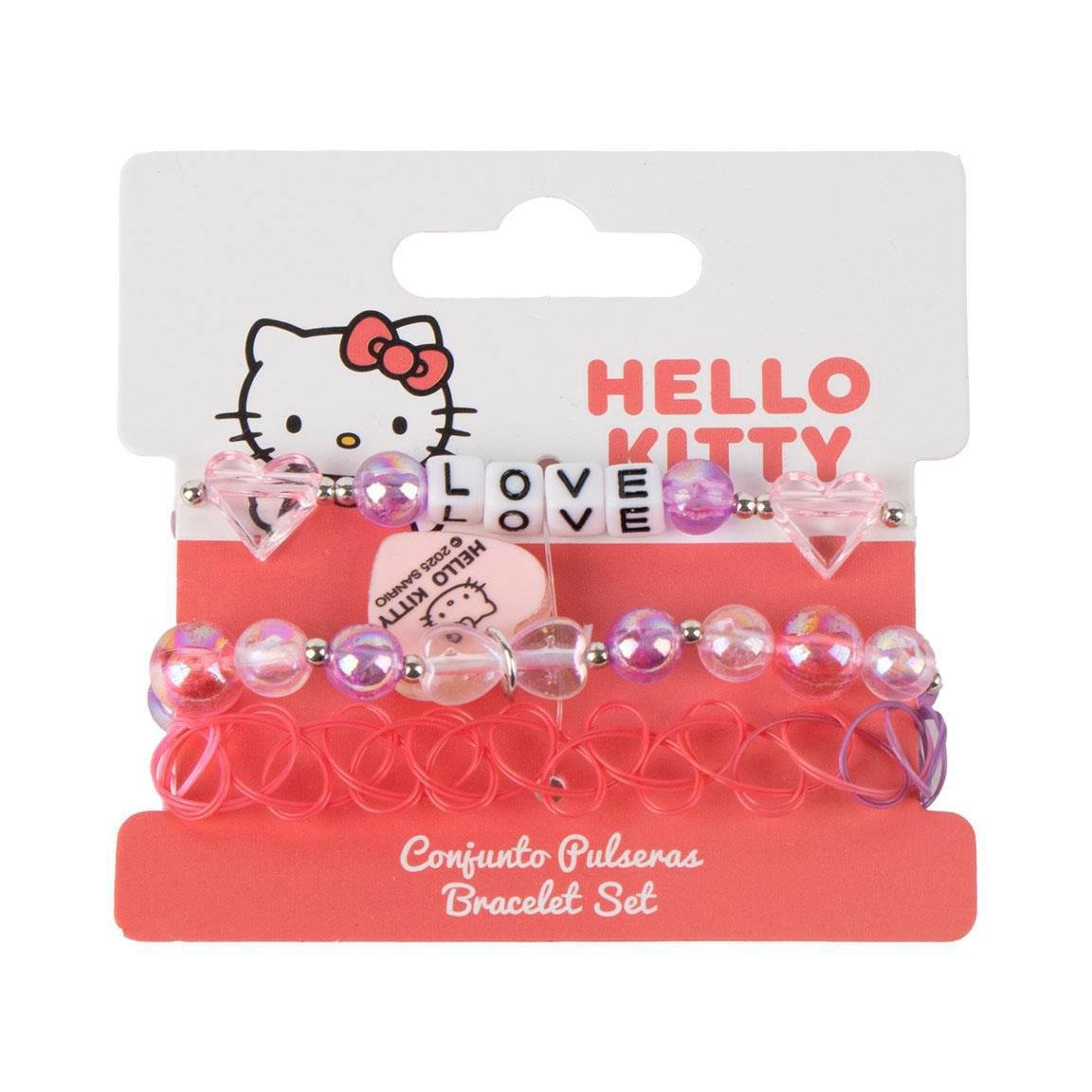 Hello Kitty 3 bracelets fantaisie fille lot
