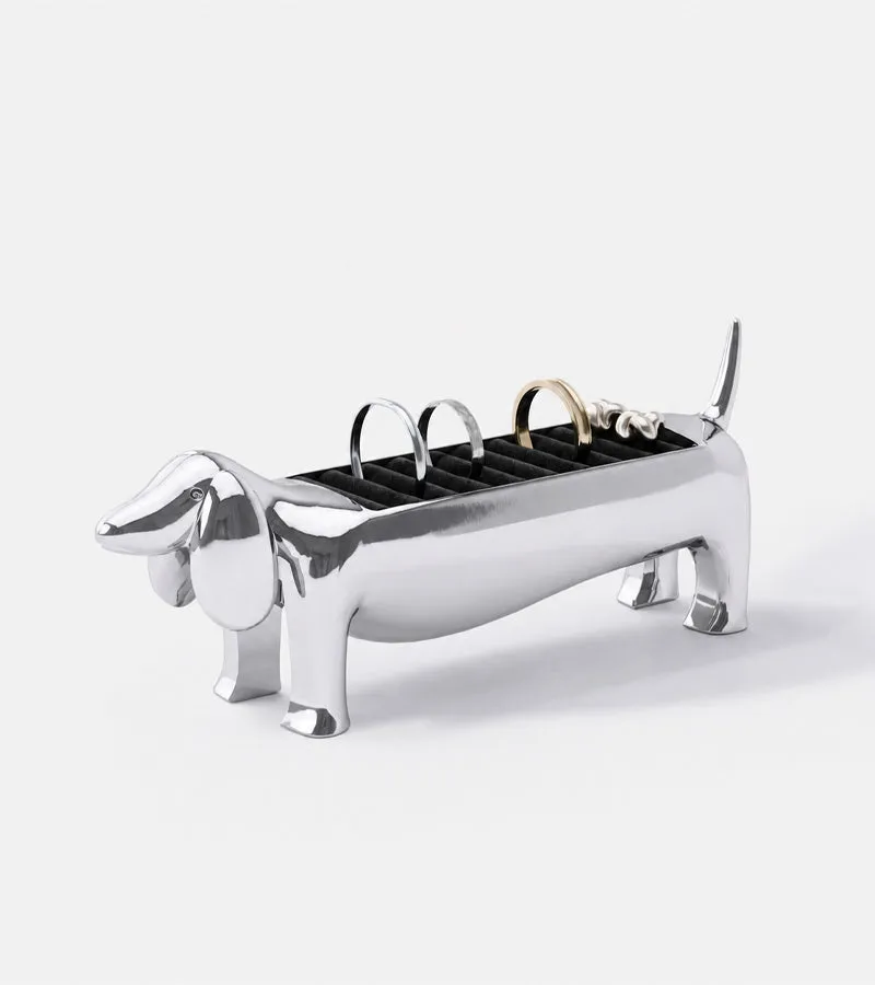 L'avant gardiste Teckel porte-bagues chrome