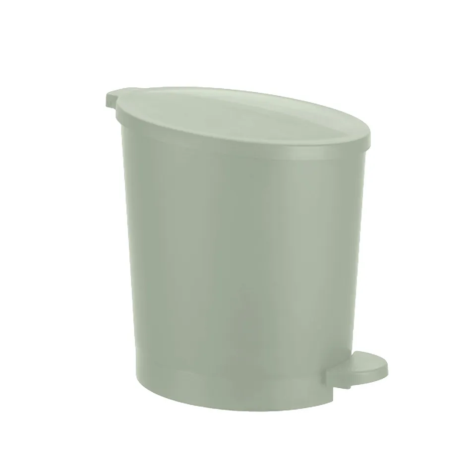 Stokomani Maison poubelle à pédale 4L verte compacte